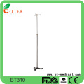 Stainless steel hospital infusion drip IV stand adjustable IV pole